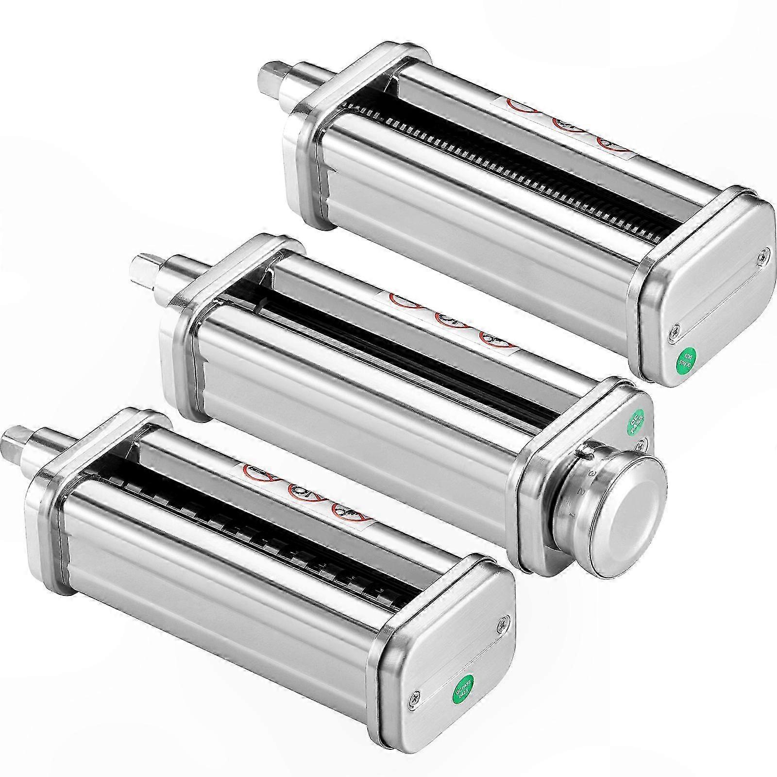 Adjustable Pasta Roller for Stand Mixers, 8-Thickness Settings, 3-Piece Set
