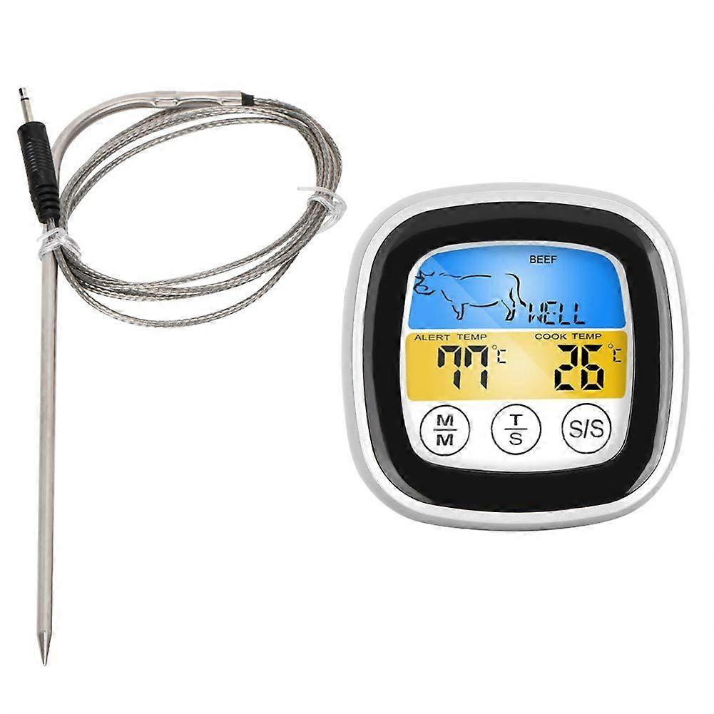 Black digital cooking thermometer