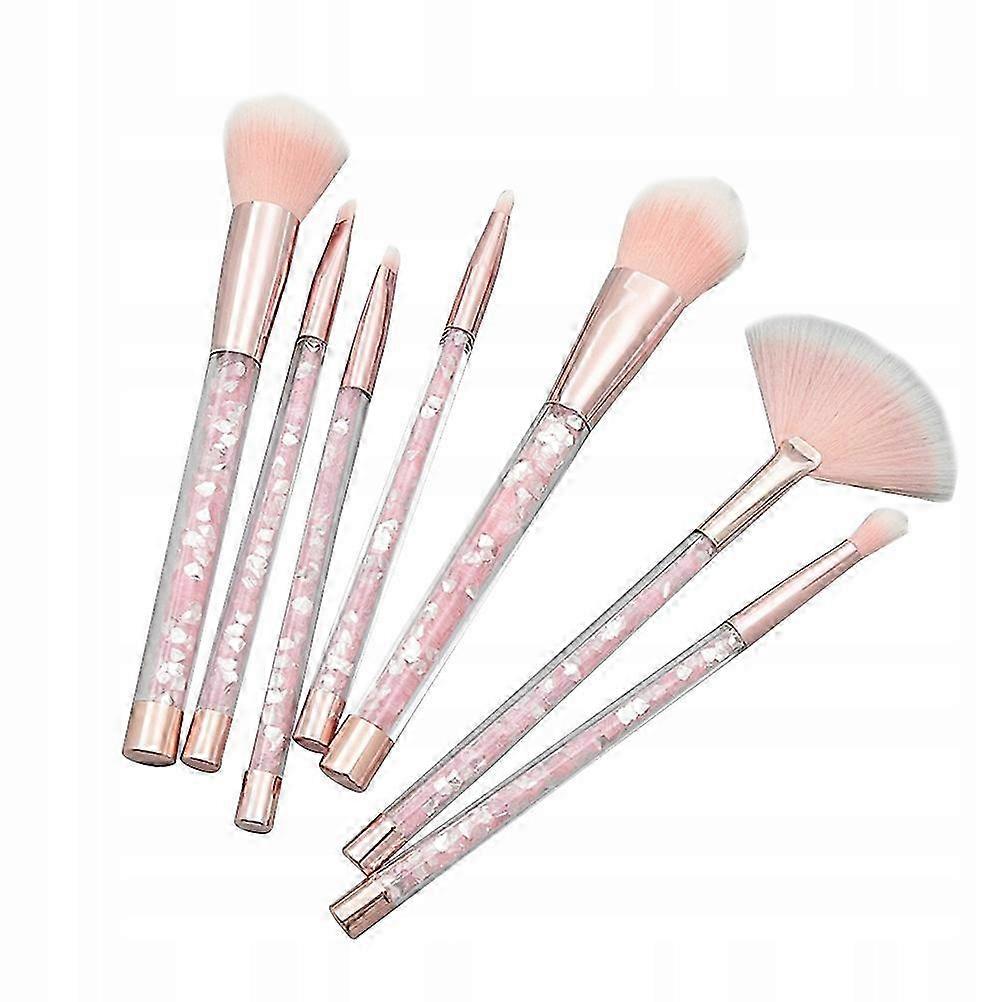 7pcs Quicksand Transparent Handle Cosmetic Brush