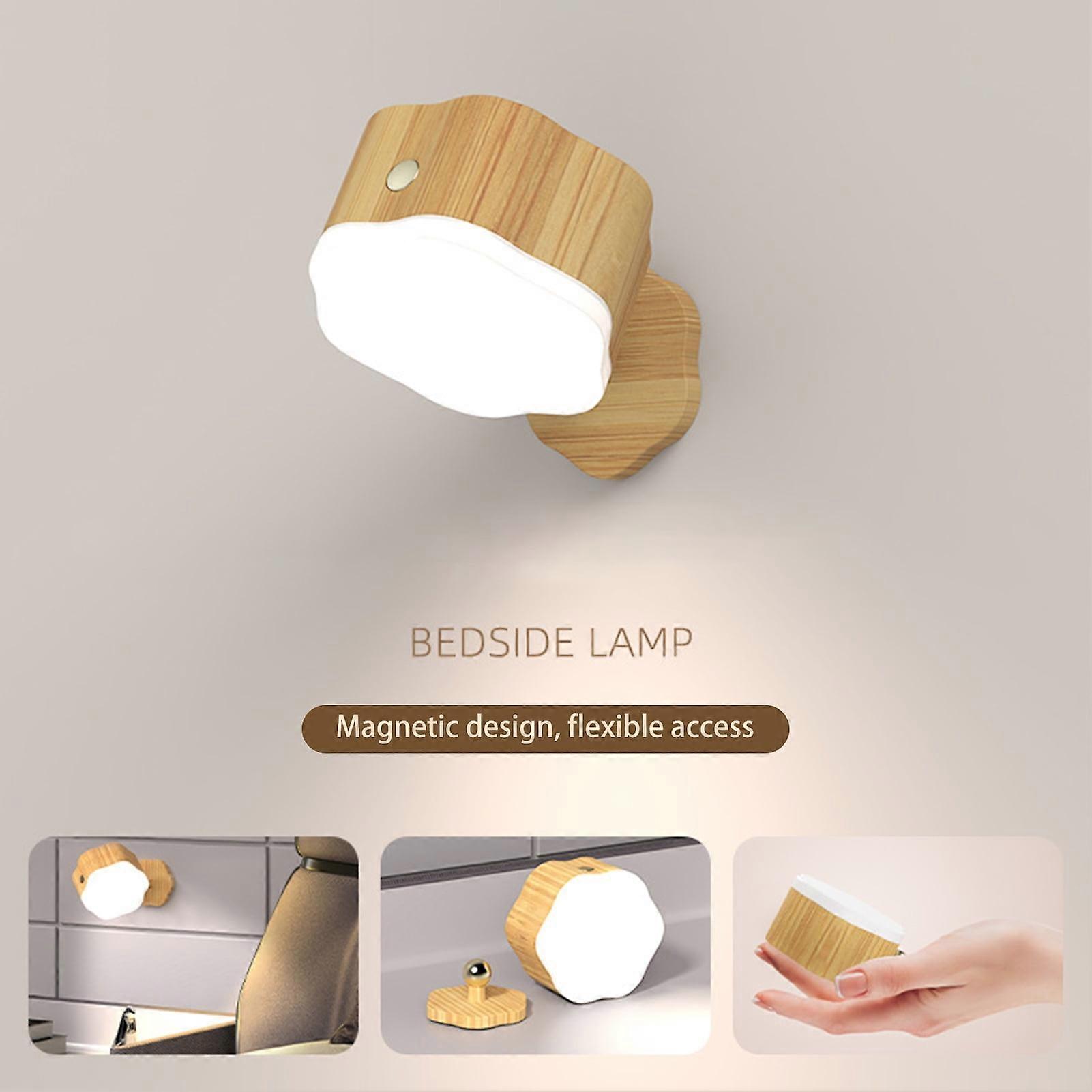Hariumiu LED Wall Light 3 Brightness Levels Dimmable Adjustable Angle Easy to Install Eye Caring Bedside Sleeping Light with Remote Control