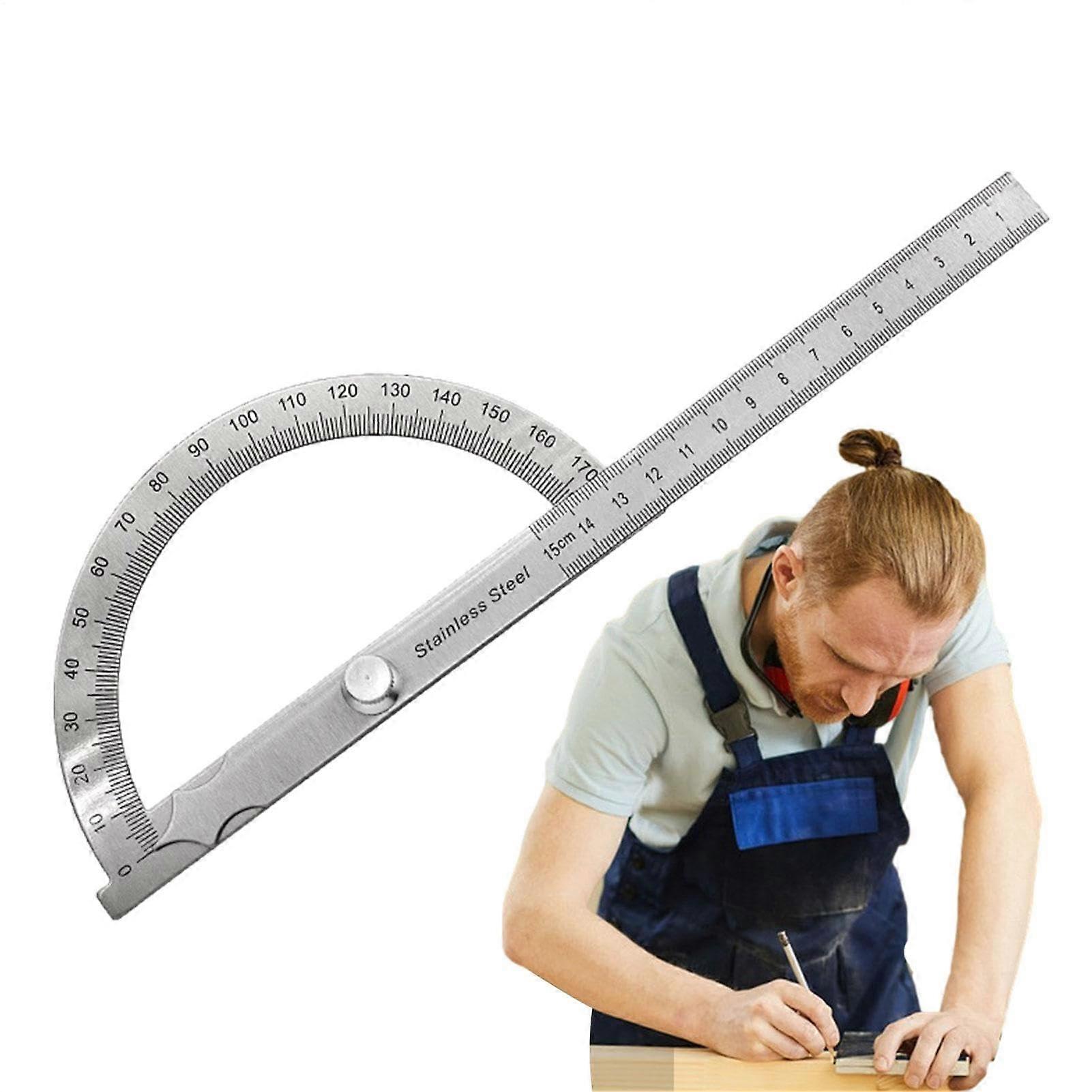 Angle Finder Angle Ruler 180Degree Measuring Tool, 15 cm Hollow, For Drawing, Woodworking, Geometry