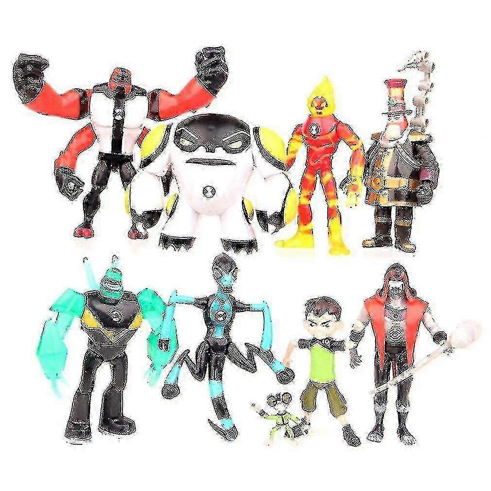 9pcs Ben 10 Omnitrix Figure Luminous Collection Model Doll Toy 25-26