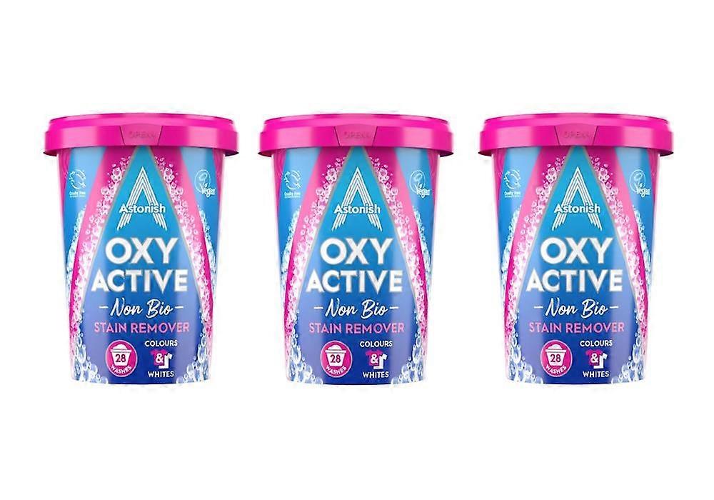 Astonish Oxy Active Non Bio Fabric Stain Remover 625g (3-Pack)