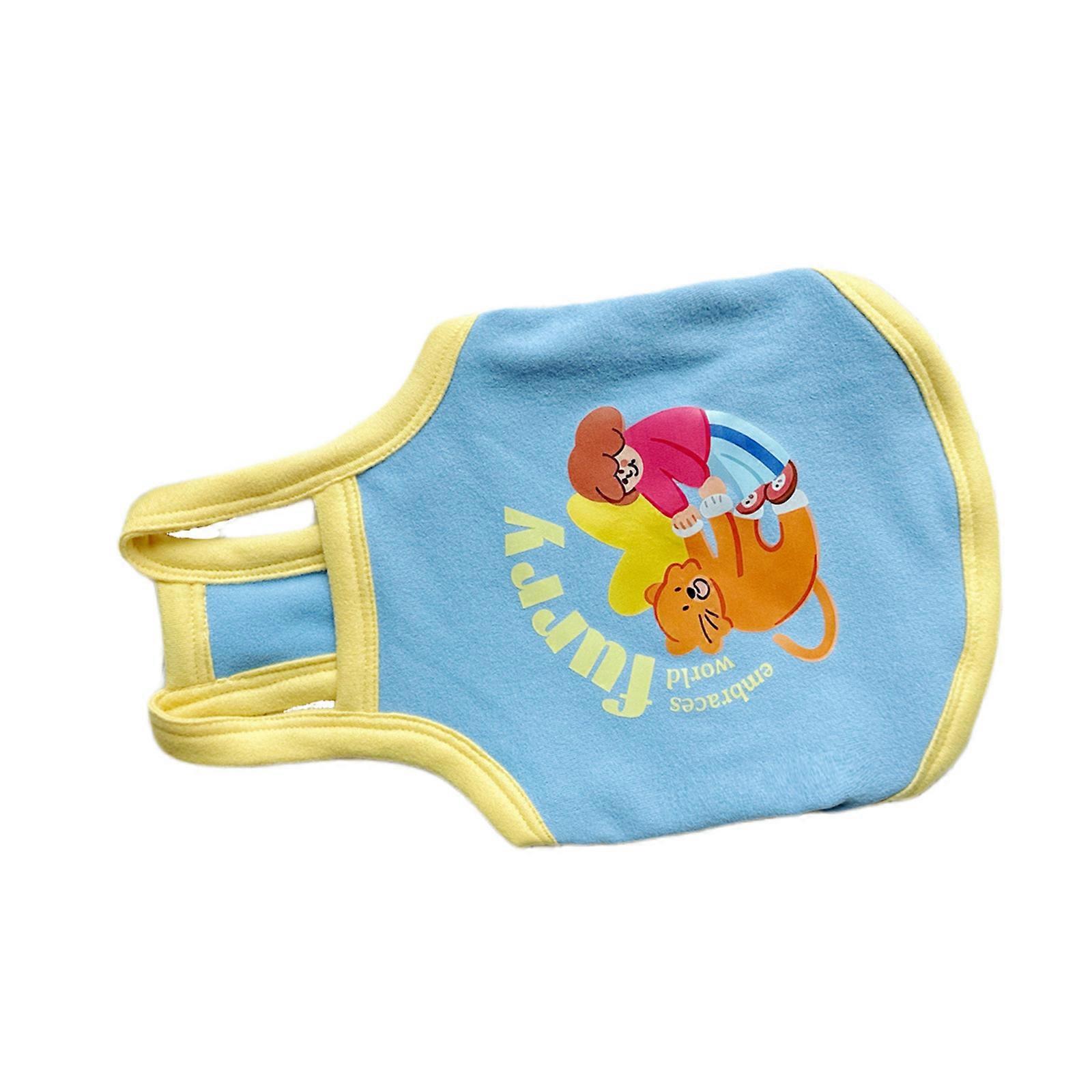 Orta, Büyük Köpekler İçin Köpek Pamuklu Yelek Yumuşak Kamizol Giyim Karikatür Yaylı Pijama S