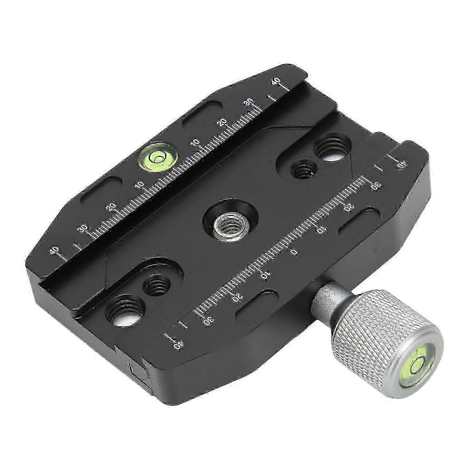 Exquisite Quick Release Plate Clamp CNC Machining Camera Tripod Mount Adapter with 2 Bubble Levels for DSLR Camcorder Projector