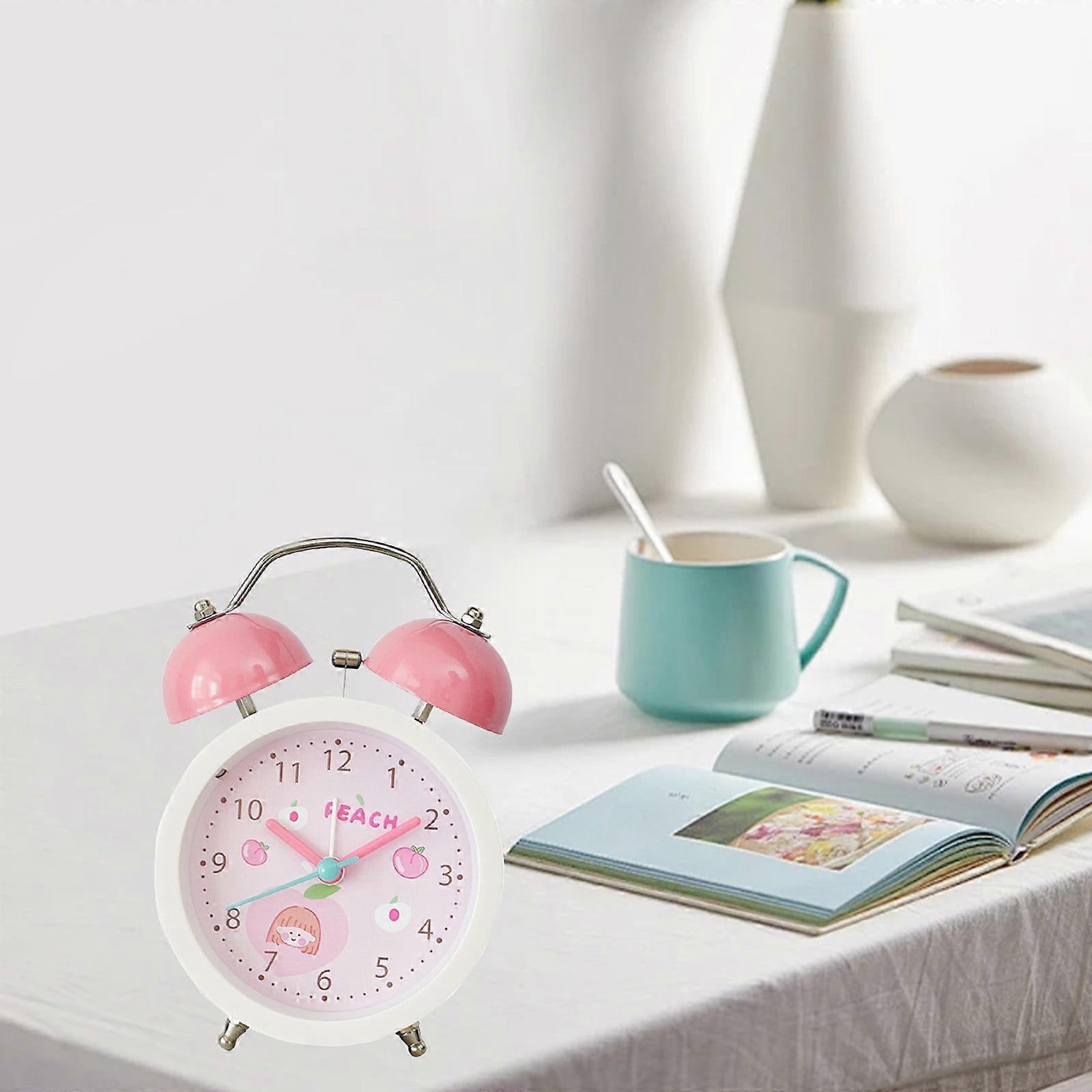 Donemore School Season Super Silent Jump Seconds Not Silent Small Desk Clock, Primary School Student Alarm Clock, Bedside Simples Small Alarm Clock