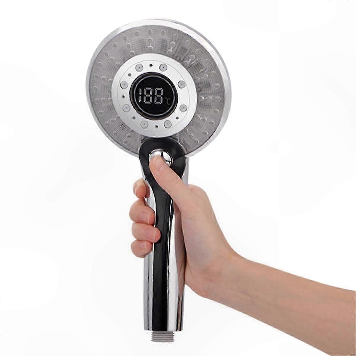Shower Head with LED Temperature Display and 3 Spray Modes