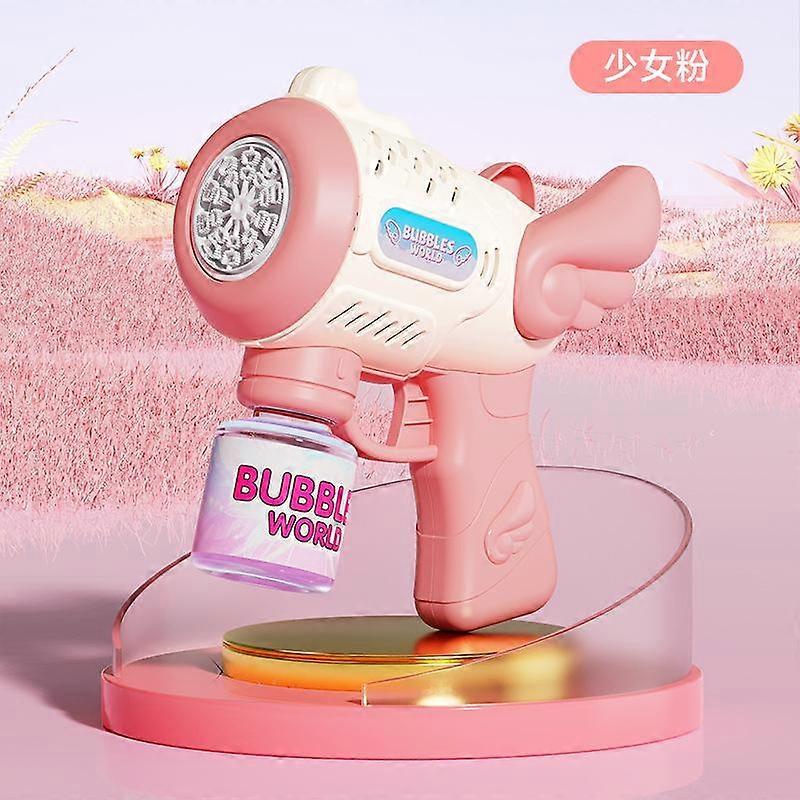 2025 New Angel Bubble Machine Handheld Bubble Gun Electric Automatic Bubble Blowing Machine Toys