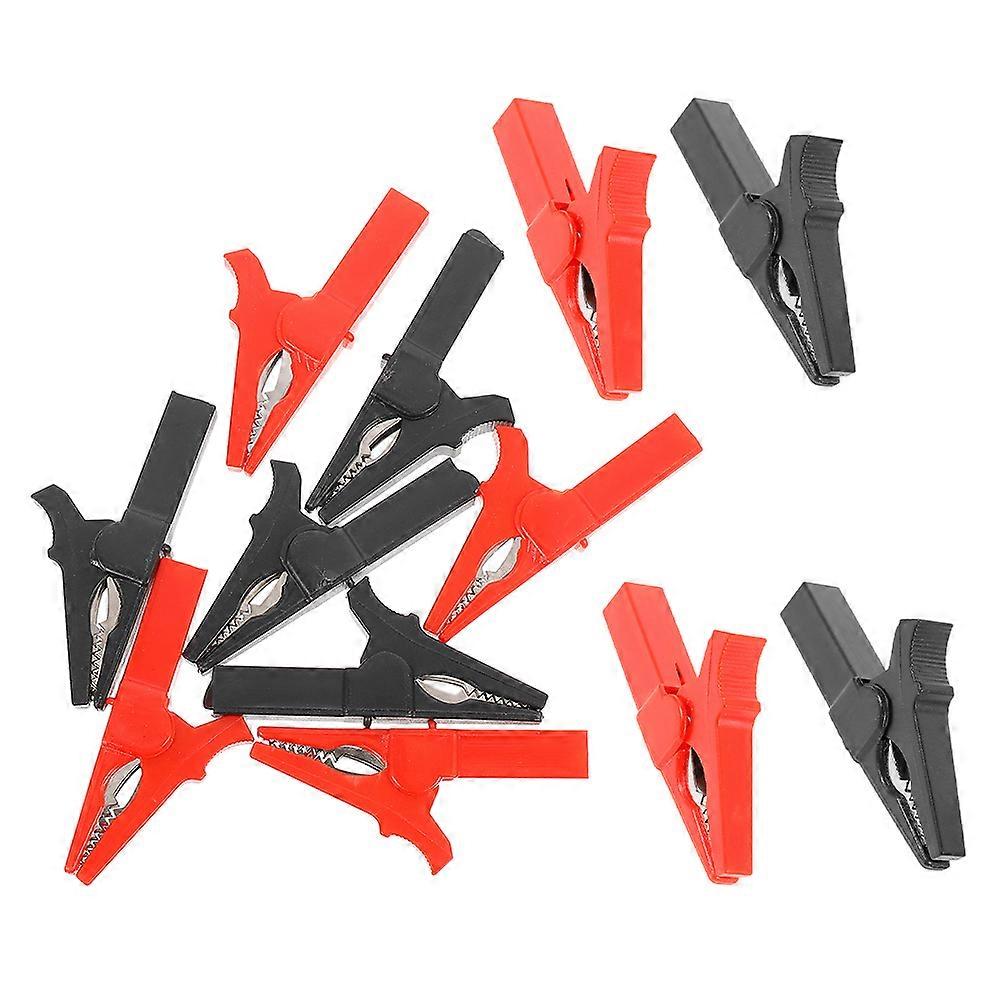 Insulated Copper Battery Clamps for Connecting 12Pcs Clips with Spring Loaded Design