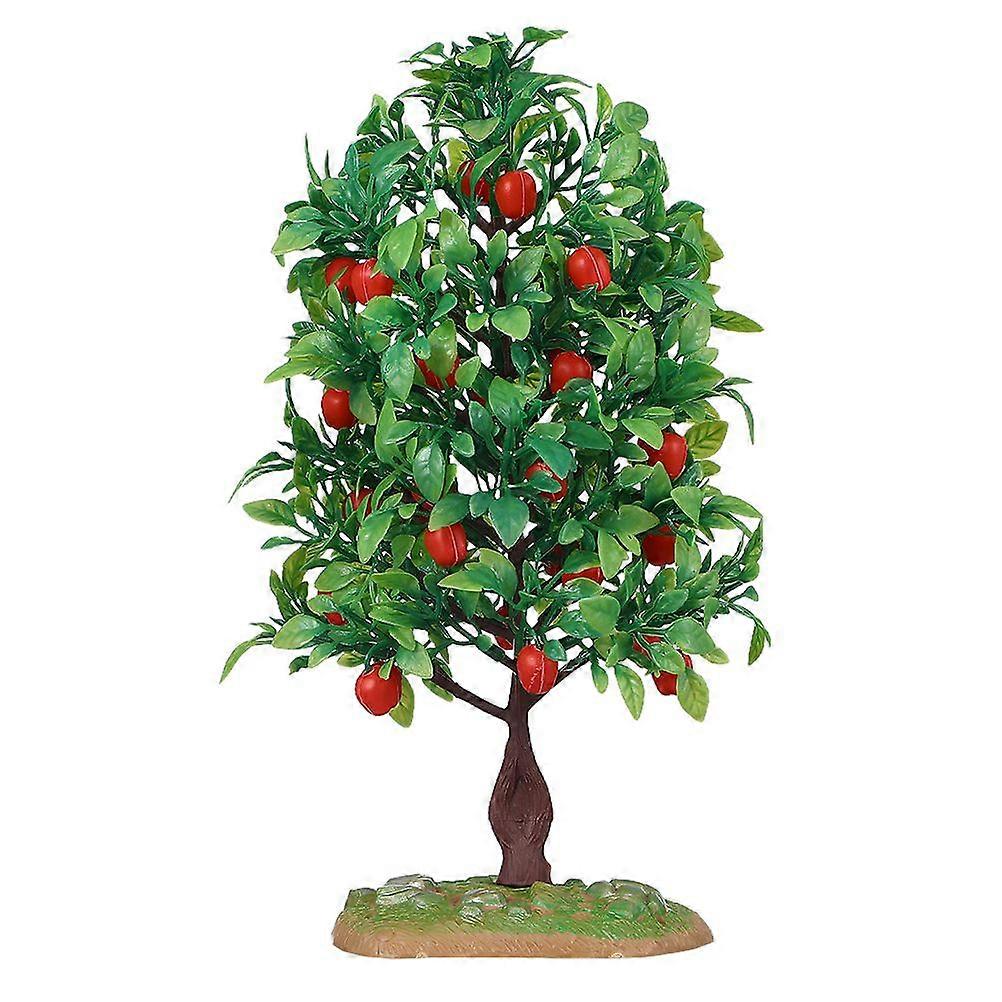Artificial Apple Tree Model Realistic Simulation Fruit Tree Plastic Miniature Scenery Trees For Diy Projects And Crafts Decoration