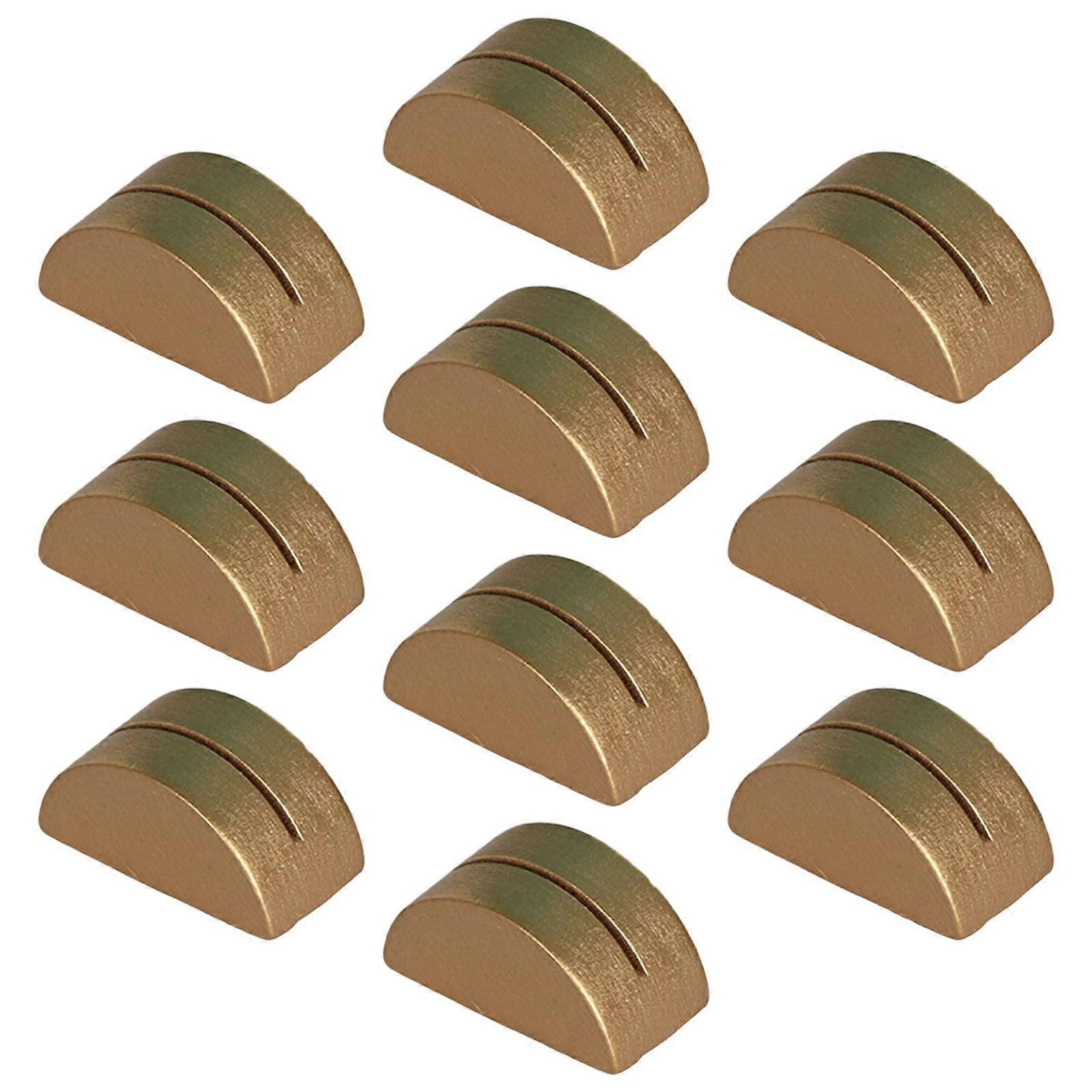 10Pcs Multipurpose Business Name Card Holder Wood Table Number Stand Semi Circular Memos Note Photo Holder for Wedding Multicolor