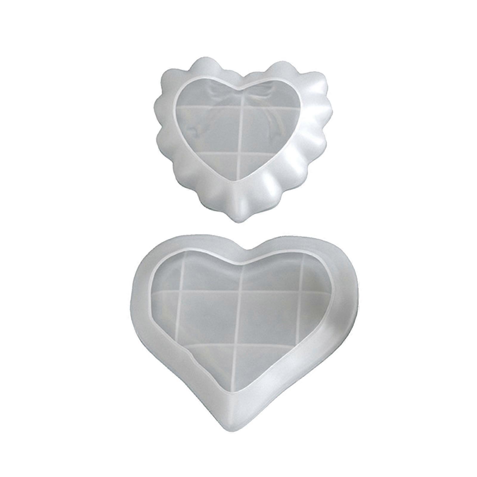 Lightweight Reusable Display Plate Silicone Craft Mold For Handmade Square Heart Decorations And Gifts Multicolor