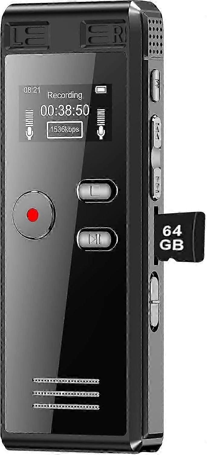 2025 Newest 64GB Digital Voice-activated Recorder with Playback Function - 4552