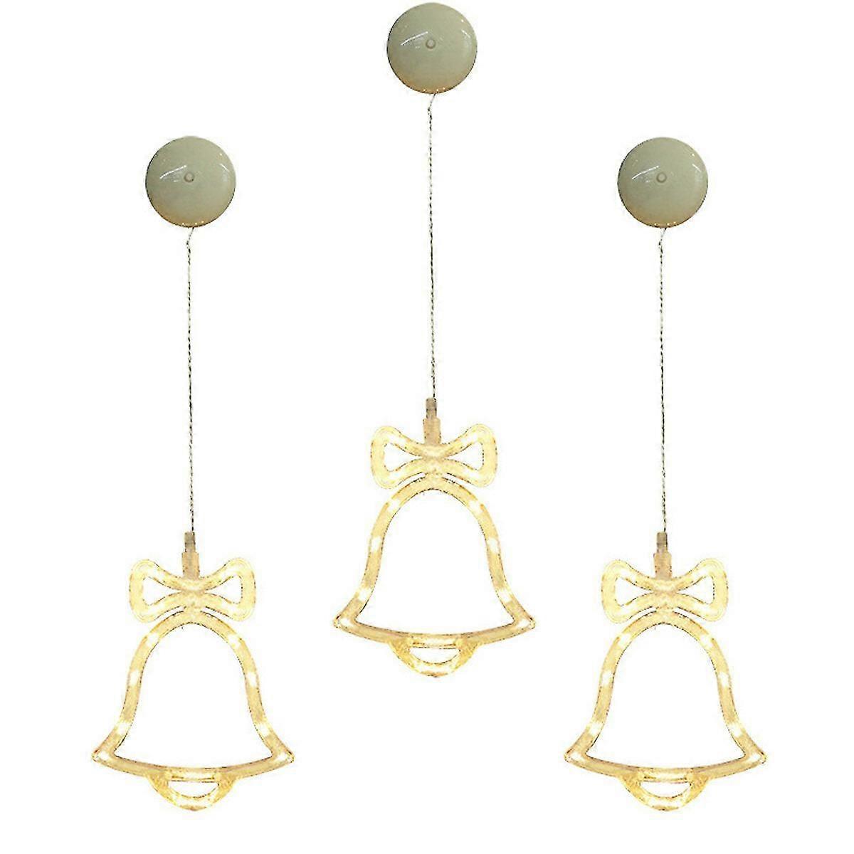 Battery Powered 8 Led Deer Bell Star Christmas Tree Window String Light For Partyp