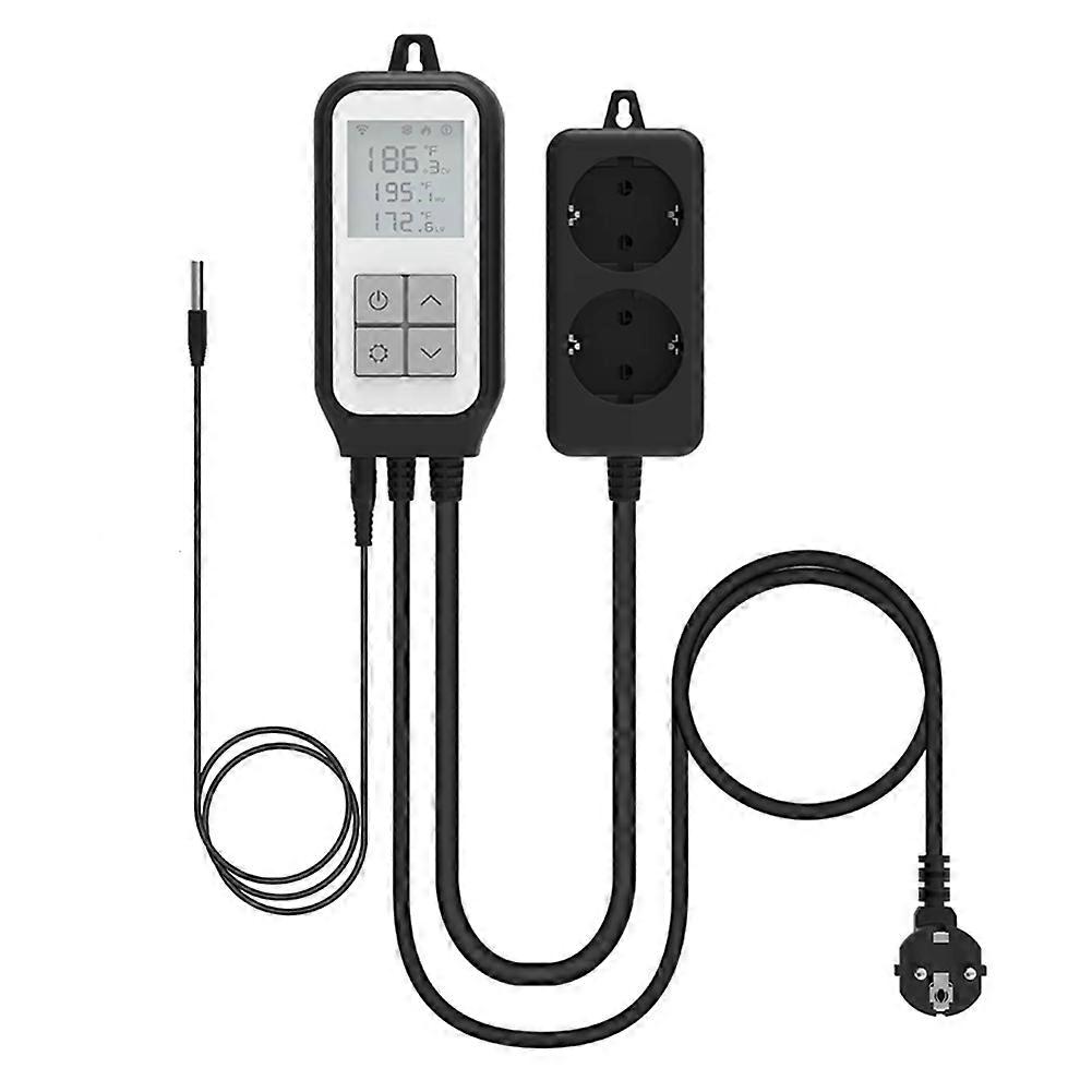 TuyaWiFi TemperatureController Socket EOP20Smart Thermostat Switch Heating Cool Thermometer Regulator for Incubation(EU)