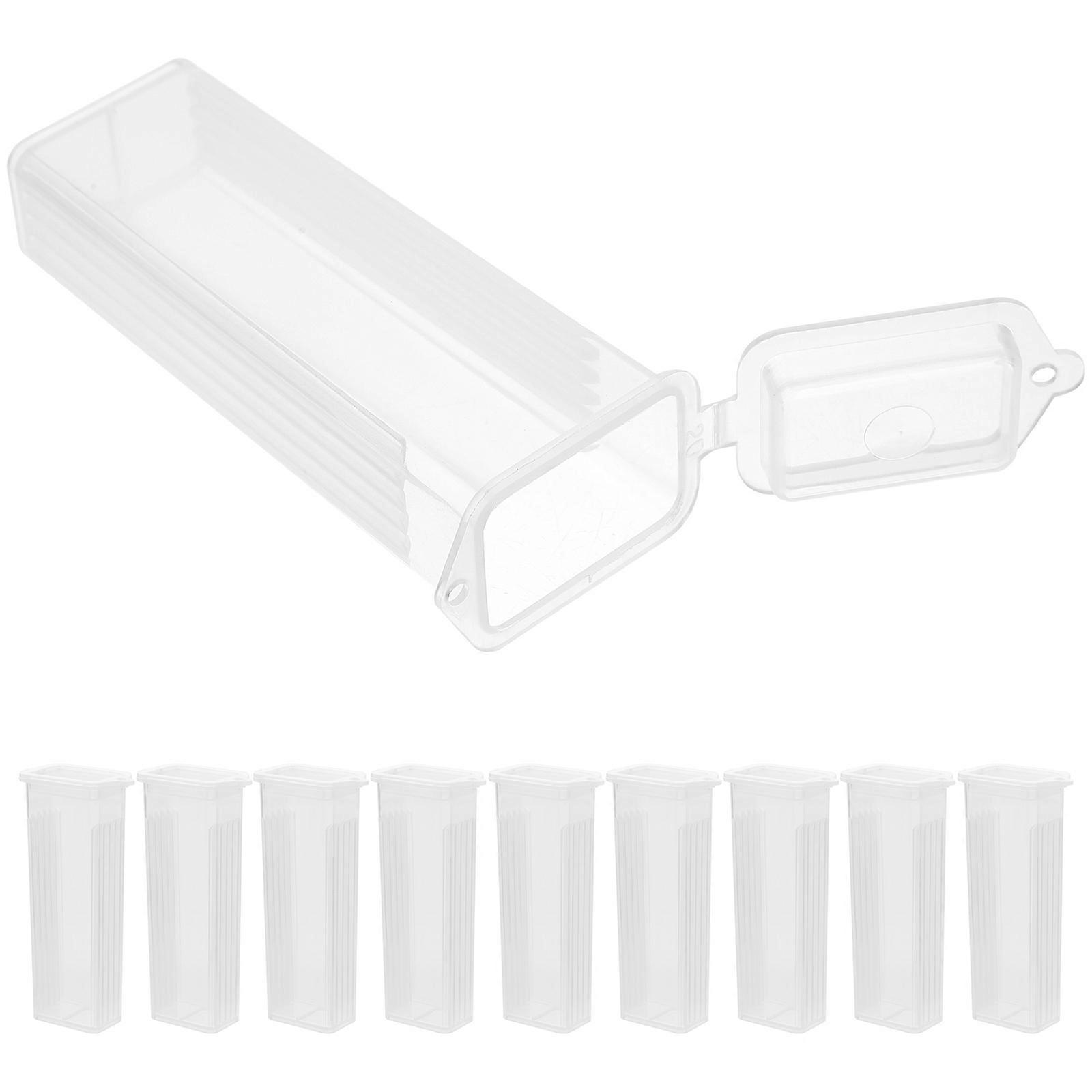 Pathological Slide Storage Slide Case for Holding Use 10Pcs Transparent Boxes