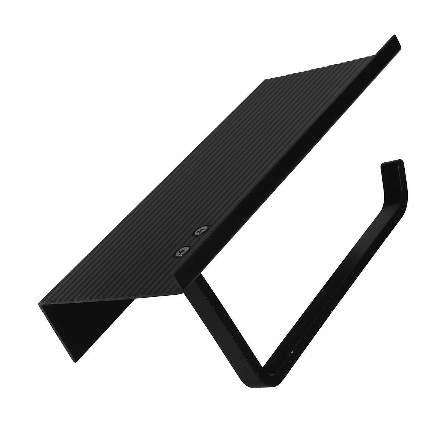 Toilet Paper Holder with Shelf Wall Mounted Bathroom Tissue Storage Box Space Saving Design