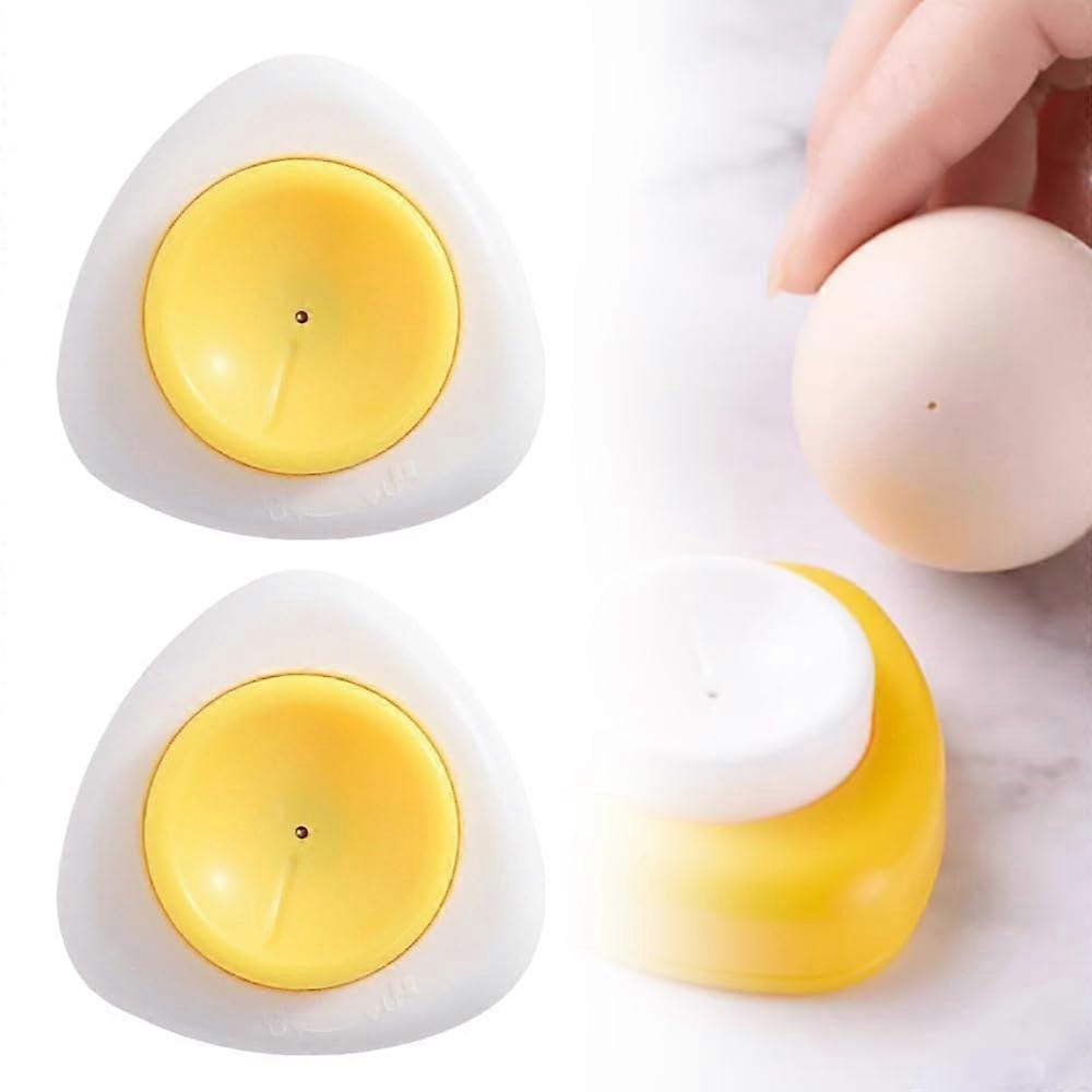 Egg Piercer with Safety Lock Magnetic Base for Raw and Hard Boiled Eggs, Set of 2 Stainless Steel Kitchen Tool