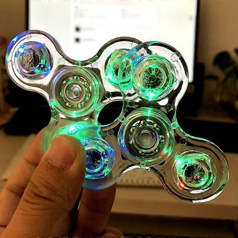 Luminous Led Light Spinner Hand Top Spinners Glow In Dark Light Edc Figet Spiner