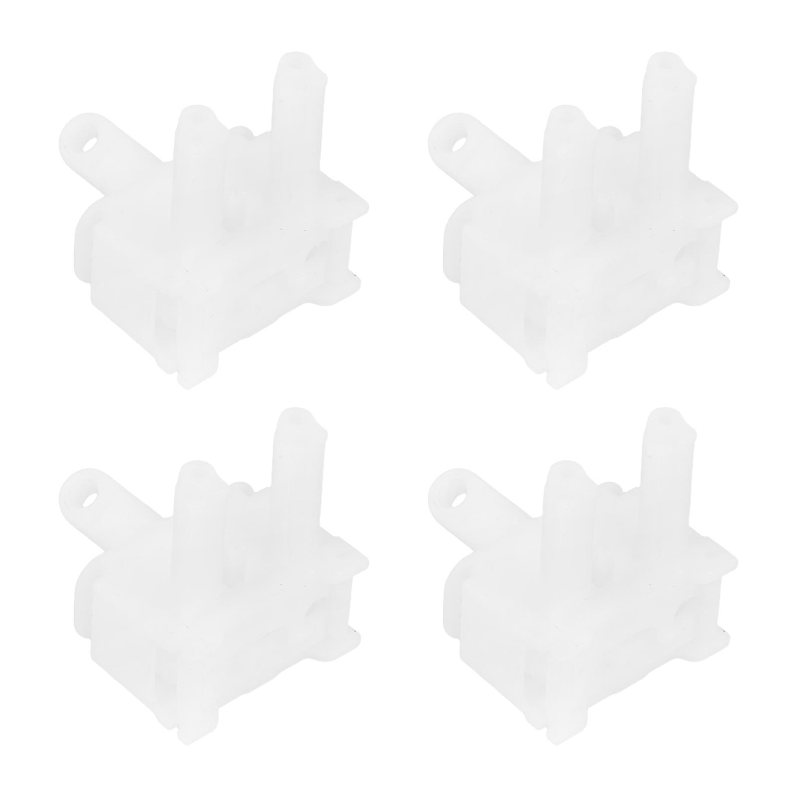 Window Vertical Blind Wand Control Replacement 4Pcs White Plastic Kit