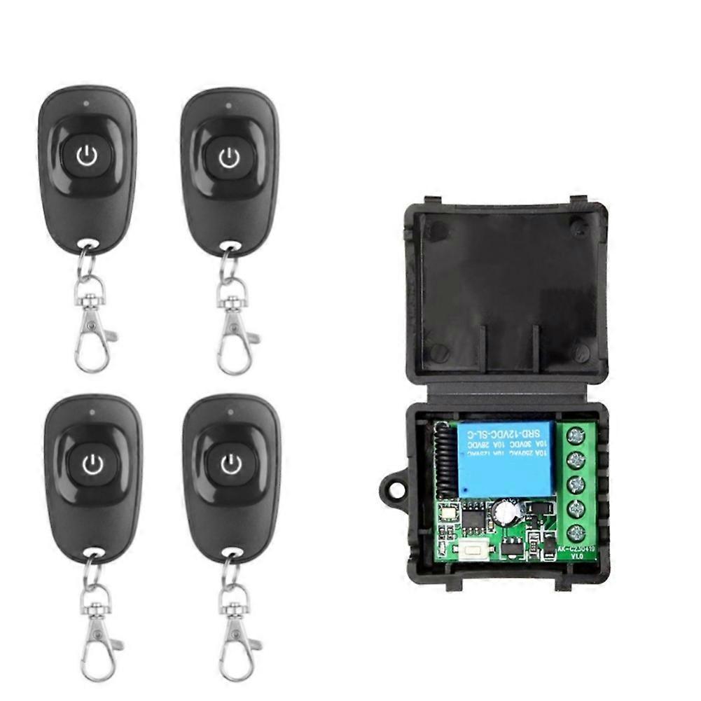 433 Mhz Universal Gate Remote Control Switch DC 12V 10A Relay Receiver for Gate LED Garage Door