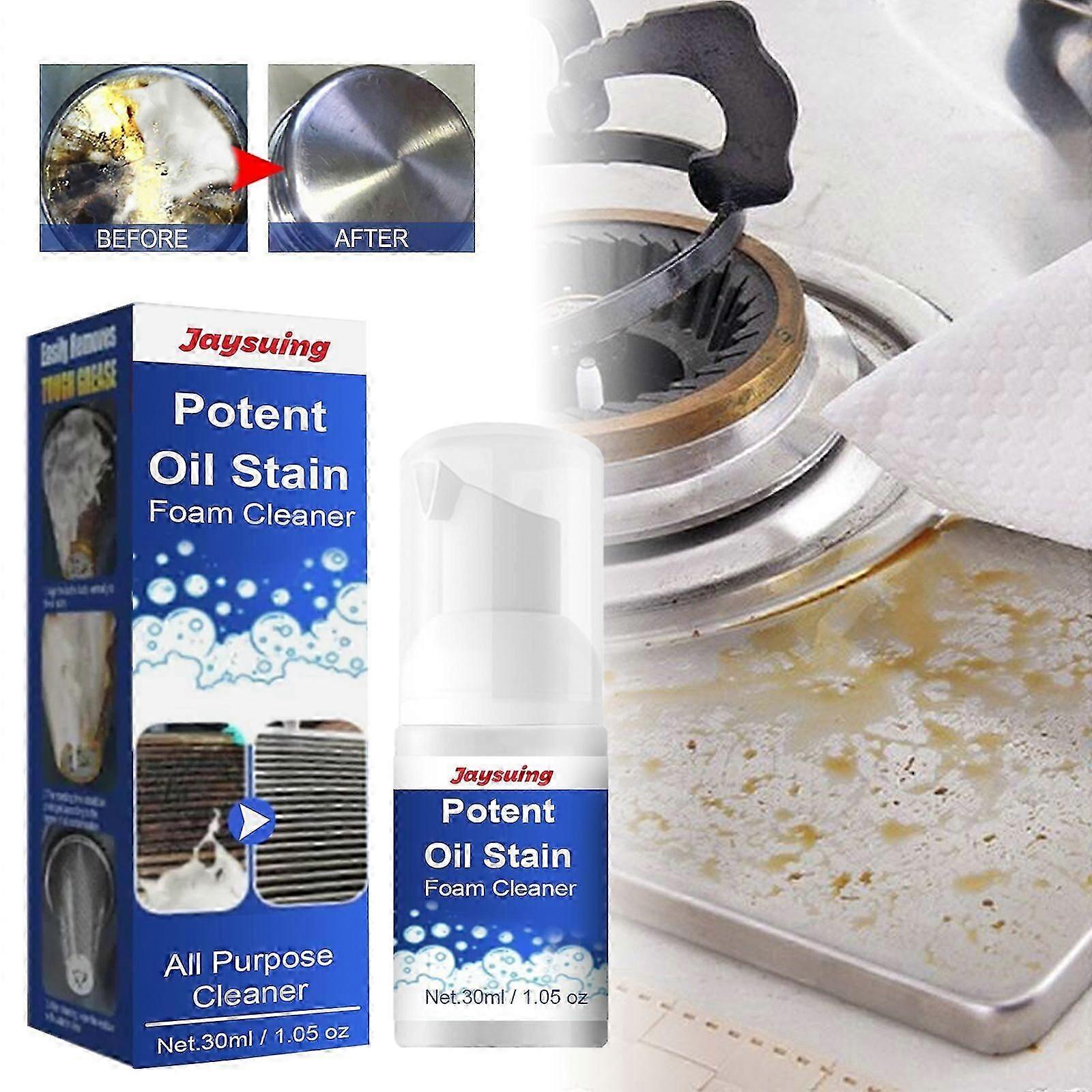 Kitchen Grease Foam Cleaner is formulated with baking soda and lemon extract