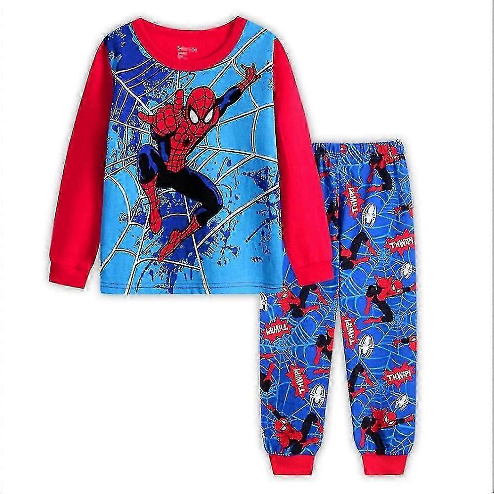 3-7 år Barn Spiderman Pyjamas Set Nattkläder Sovkläder Superhjälte