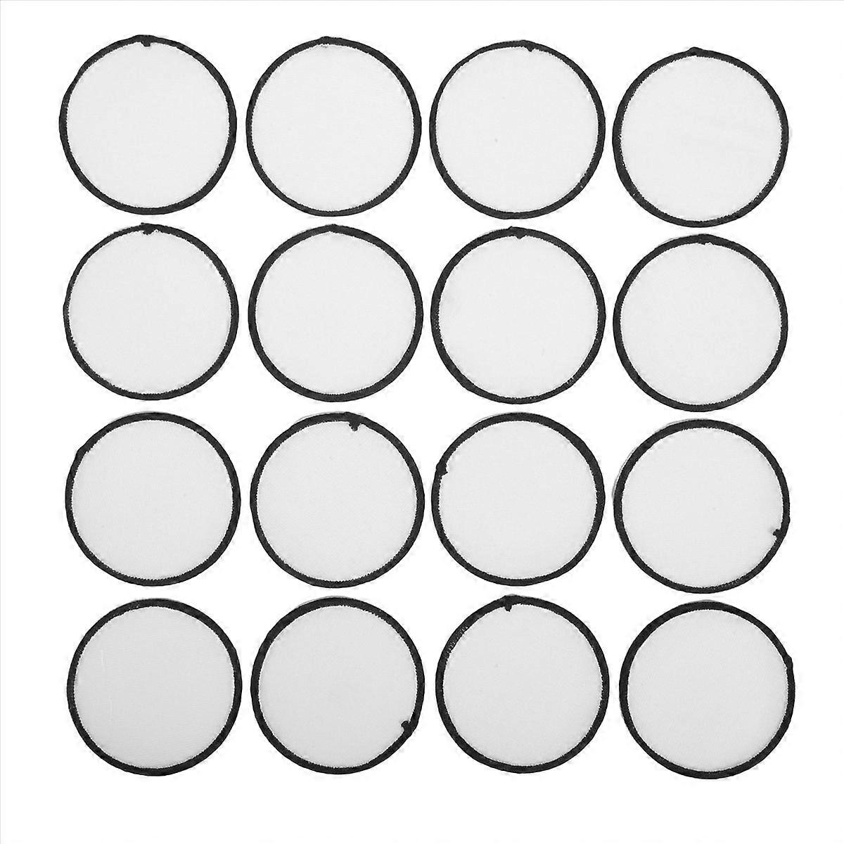 16 Pieces Sublimation Patch Blanks Quality Fabric Iron-on Circular