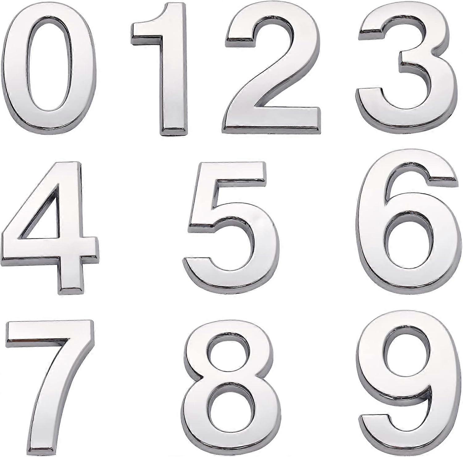 Ranslen 10 Pcs 4 In High House Numbers 0-9, Self-adhesive 3D Mailbox Numbers Door Address Home Number Stickers Sign for Apartment Mailbox Sign Office
