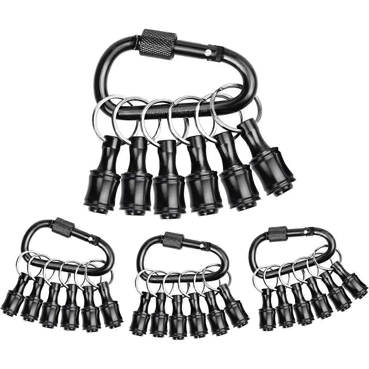 24PCS Keychain Bit Holder,Hex Drill Bit Holder for Impact Driver Drill Bit,Screwdriver Bit Holders for Tools and Gifts