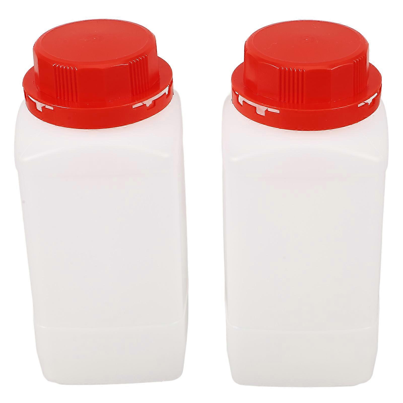 Trial Reagent Bottle for Storage 2Pcs Plastic Sample Container with Caps