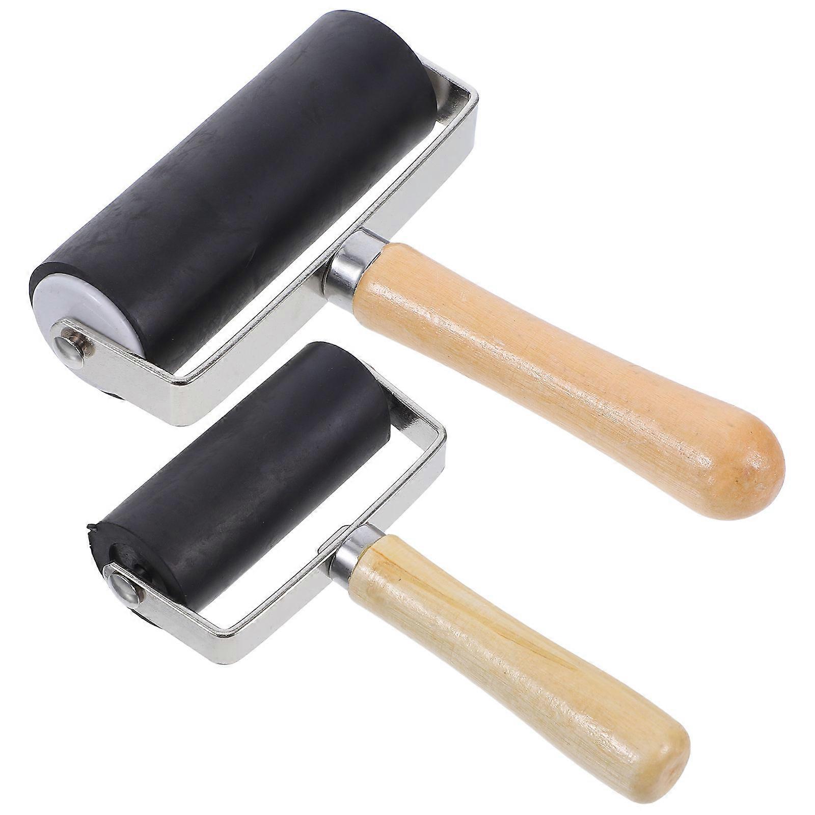 Ink Application Printmaking Roller Tool Rubber Ink Roller Multi Size 1500X1000X350cm For Crafts 2Set