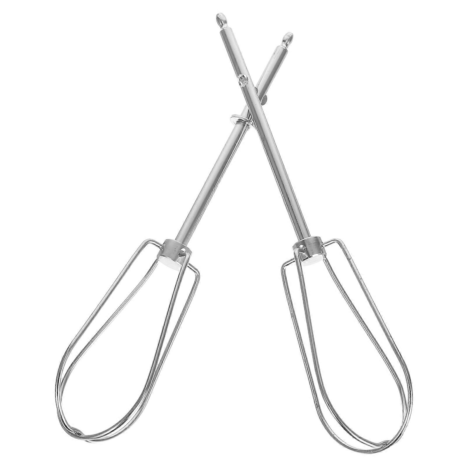 Silver Stainless Steel Whisk Attachment Replacement for Electric Mixer 2Pcs