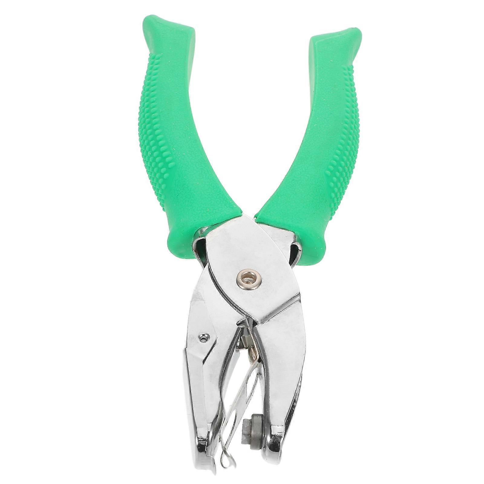 Square Hole Punch Handheld Hole Puncher for Crafting Green Tool