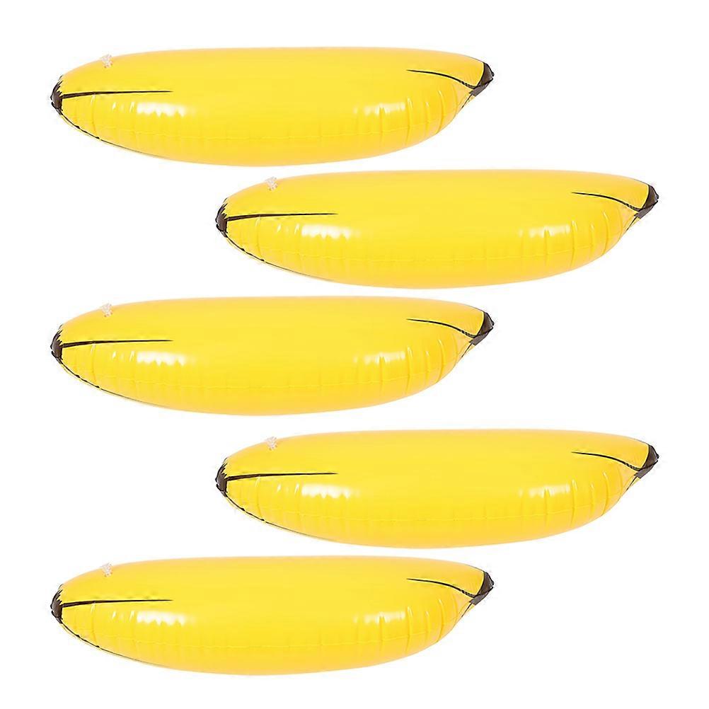 PVC Floating Banana Playthings for Kids Playing 5Pcs Inflatable Banana Decor