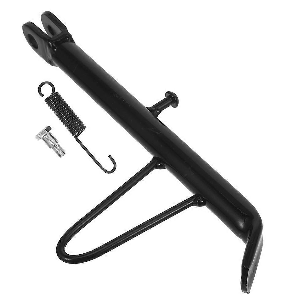 Black Motorcycle Side Kickstand Durable Iron Stand with Adjustable Height for Various Models Versatile Compatibility 7.87 Inches