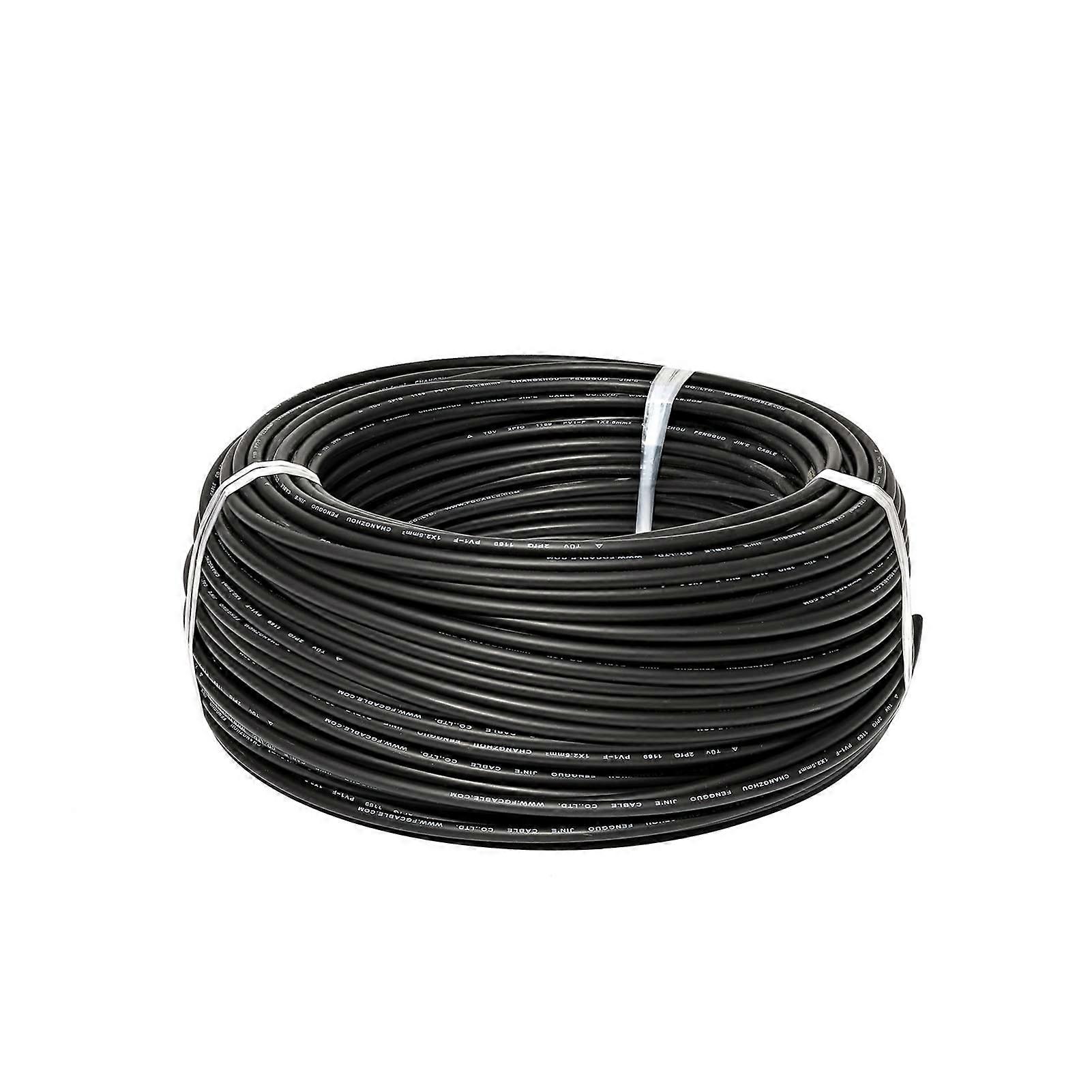 Solar Cable 20m 6mm Copper PV Wire Red Black Compatible with Solar Installations Durable Electrical Conductor