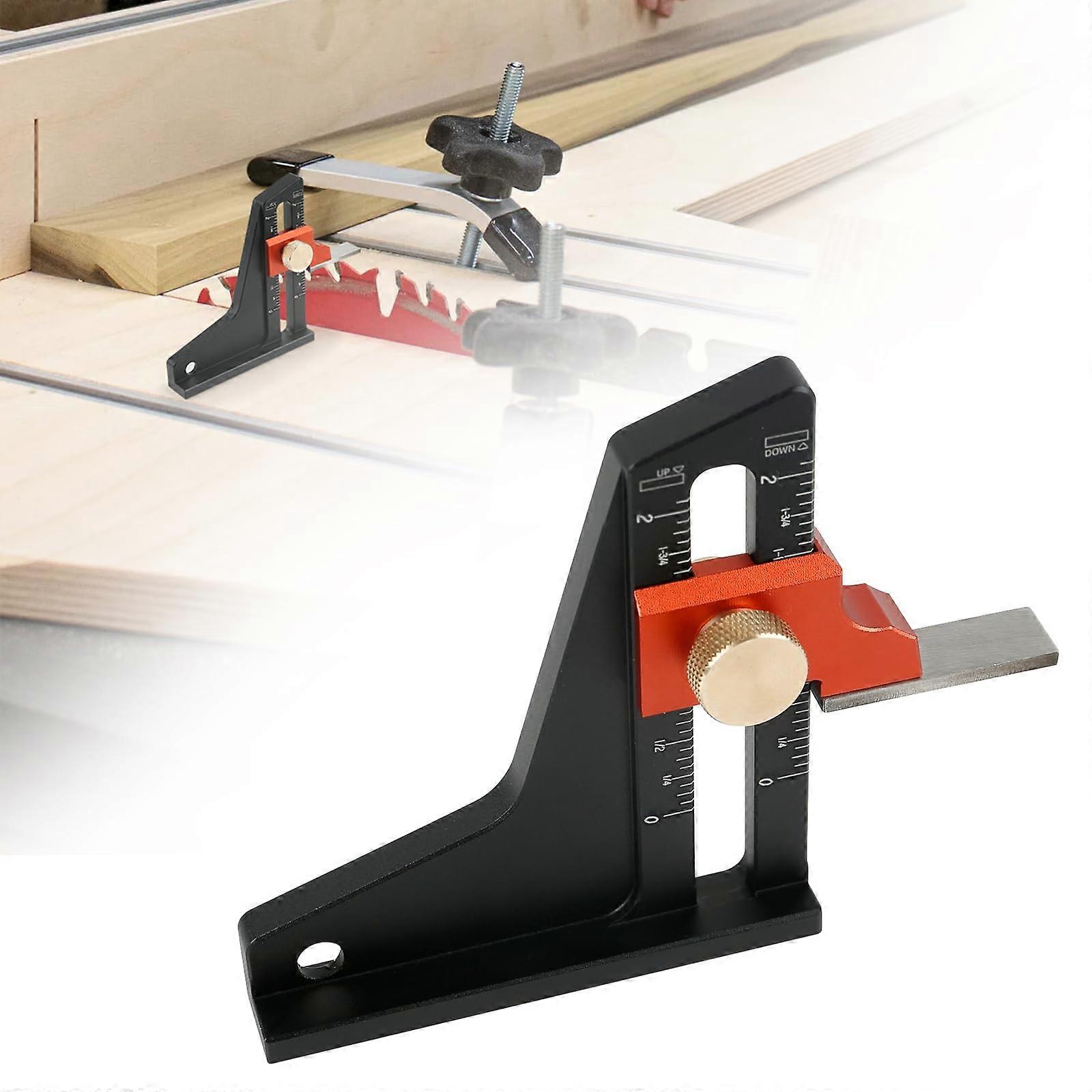 Table Saw Height Gauge for Precise Blade and Router Bit Adjustment, Durable Aluminum Woodworking Tool