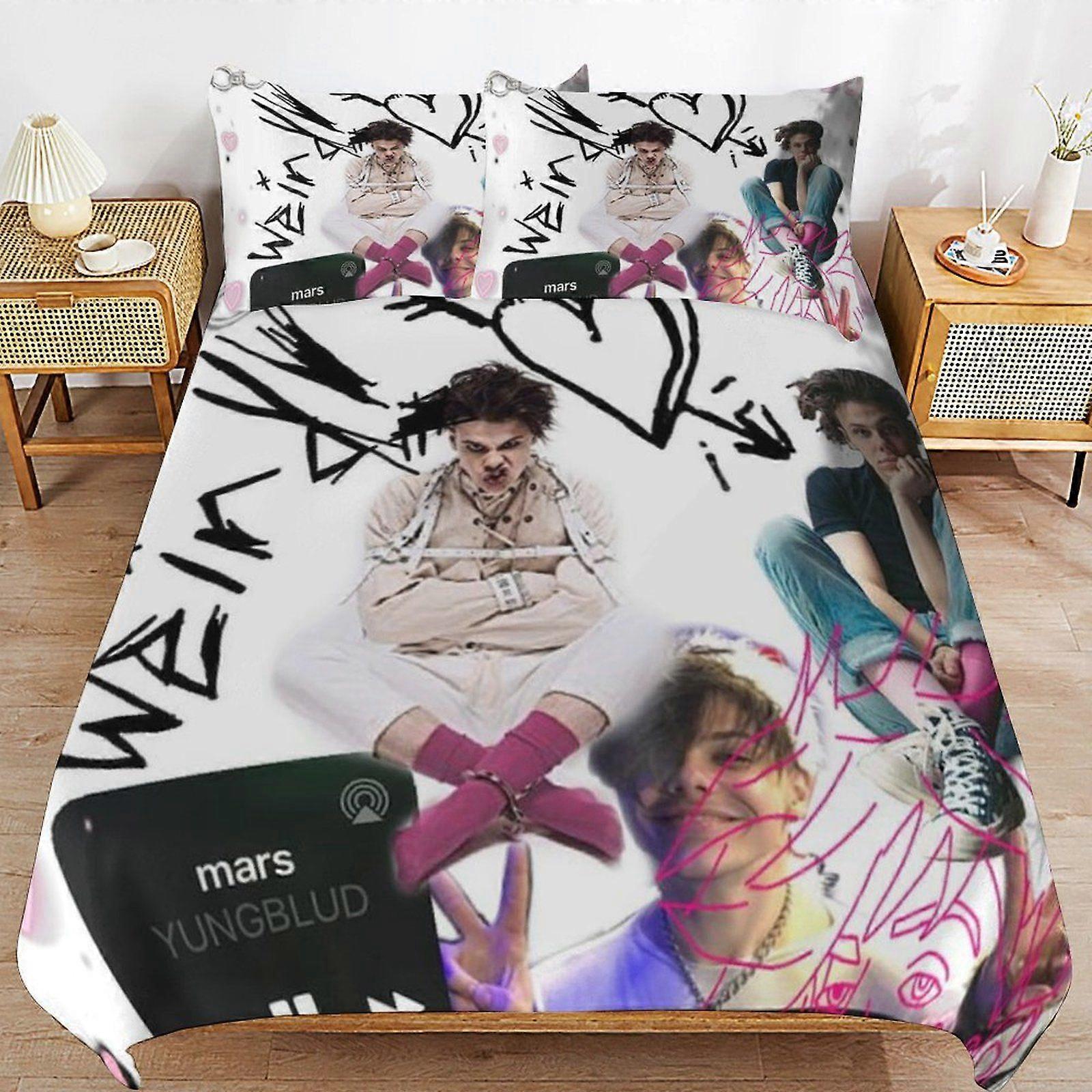 Yungblud Everyday Sleep Soft Surface Zipper End Wrinkle Resistant Material Duvet Cover Sets Package