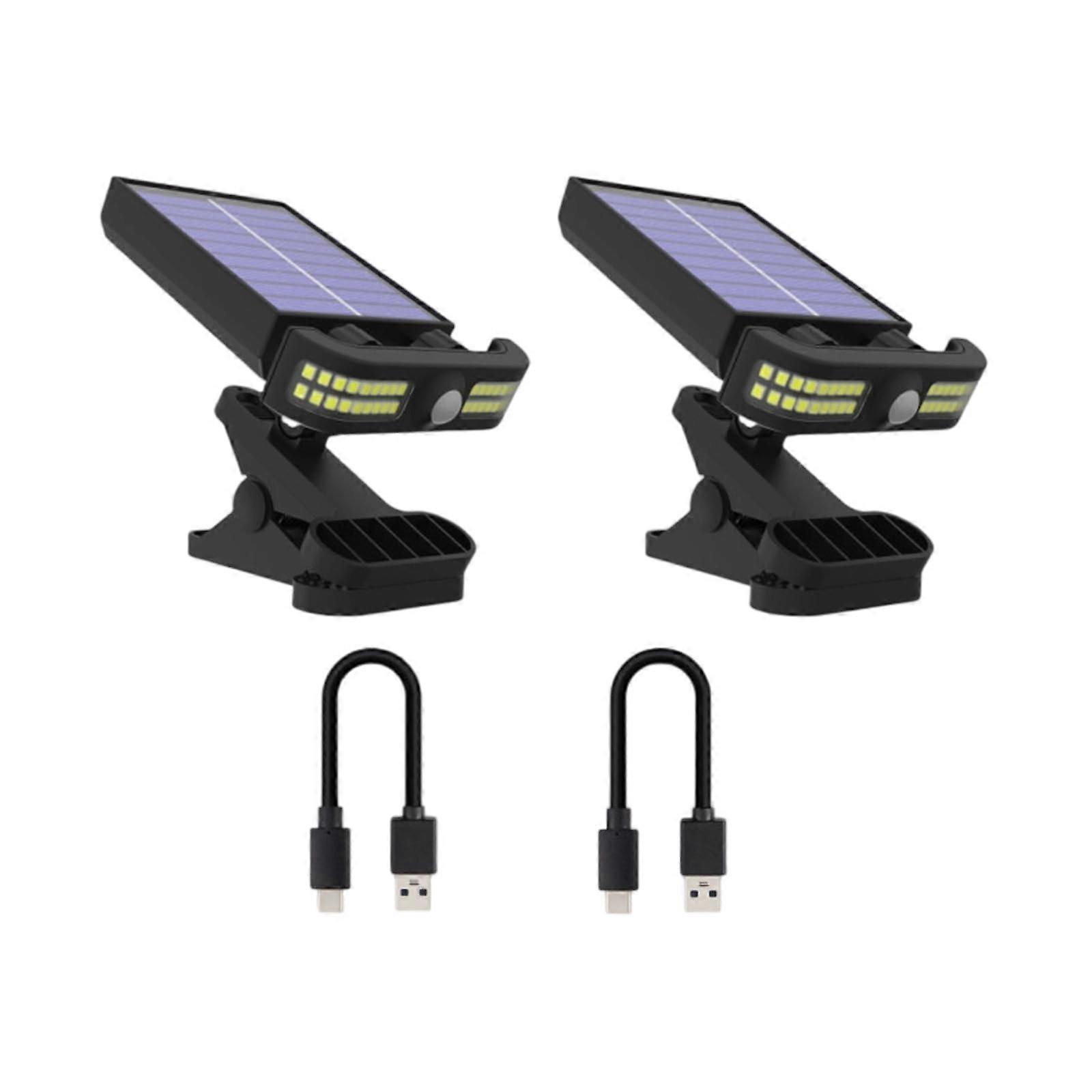 Solar Fence Light with Smart Motion Sensor, Dual Charging, Adjustable Angle, Weatherproof Design