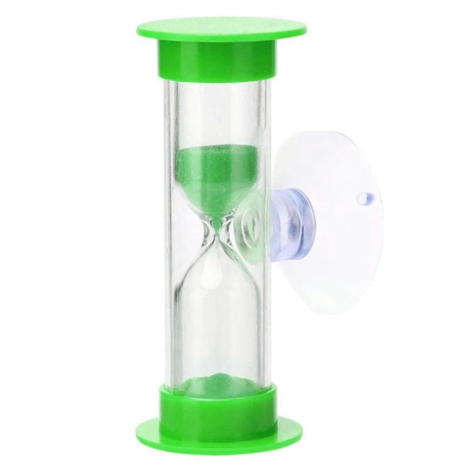 2 Minute Sand Timer with Suction Cup for Kids Tooth Brushing and Shower, Bright Colored Hourglass