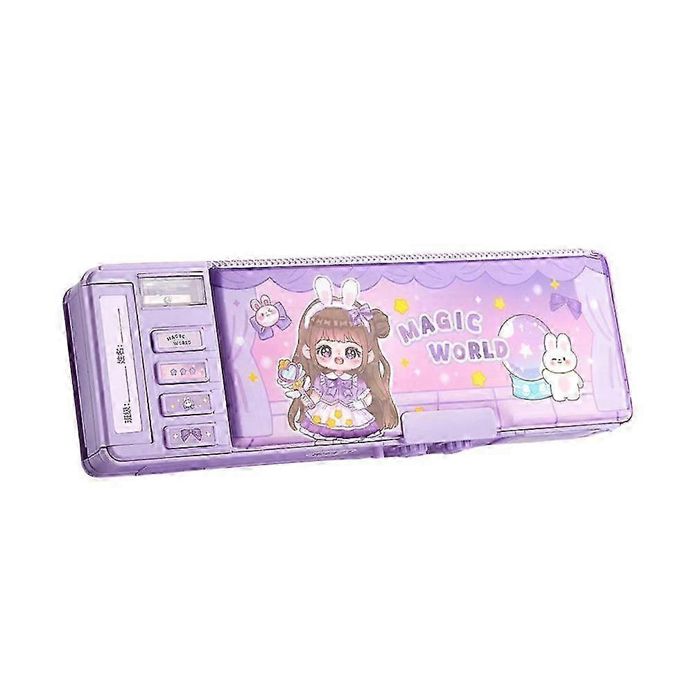 Double Layer Pencil Case Large Capacity Student Stationery Box Portable Multifunctional Organizer For School Supplies