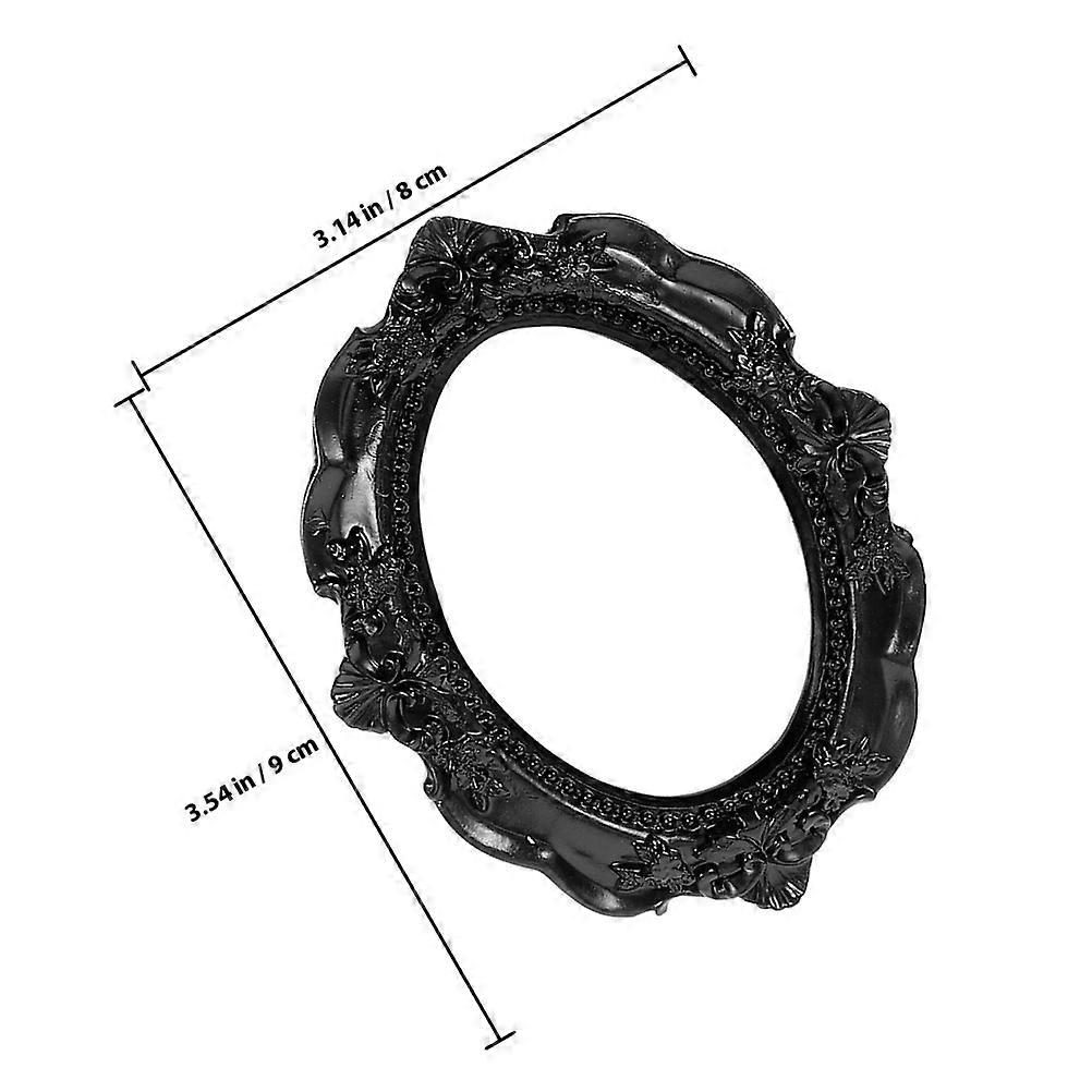 Multi-Functional Picture Frame for Decor 6Pcs Retro Resin Black Frames