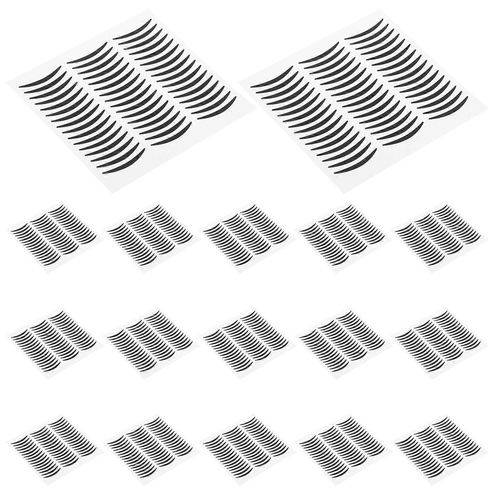 Double Eyelid Stickers for Makeup 20 Sheets Black Self Adhesive
