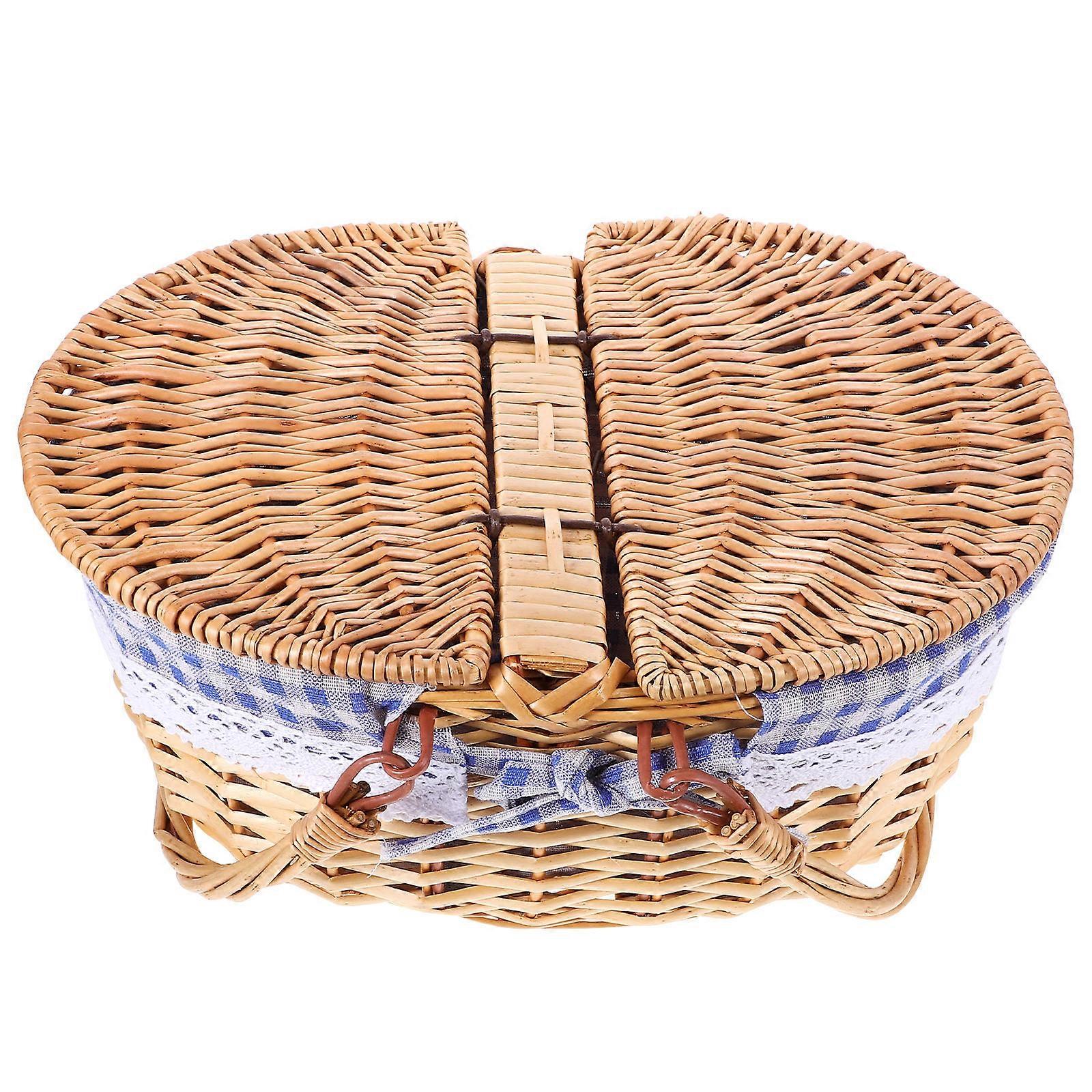 Decorative Woven Storage Basket For Kitchenware Designed For Bathroom Or Bedroom In Rectangular Shape 1Pcs