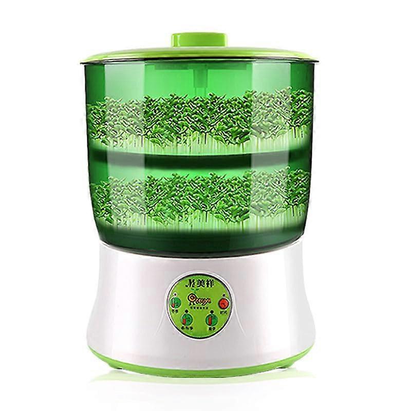 Automatic Bean Sprout Maker with LED Display, 2Tier Seed Sprouter for Home Kitchen Vegetables