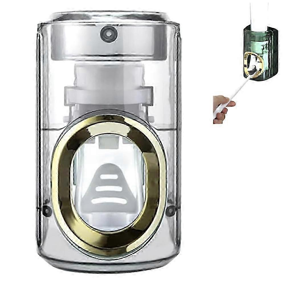 Household Wall Mounted Toothpaste Dispenser Automatic Toothpaste Squeezer,Non-Punching Squeezer Toothbrush Holder 26-27s