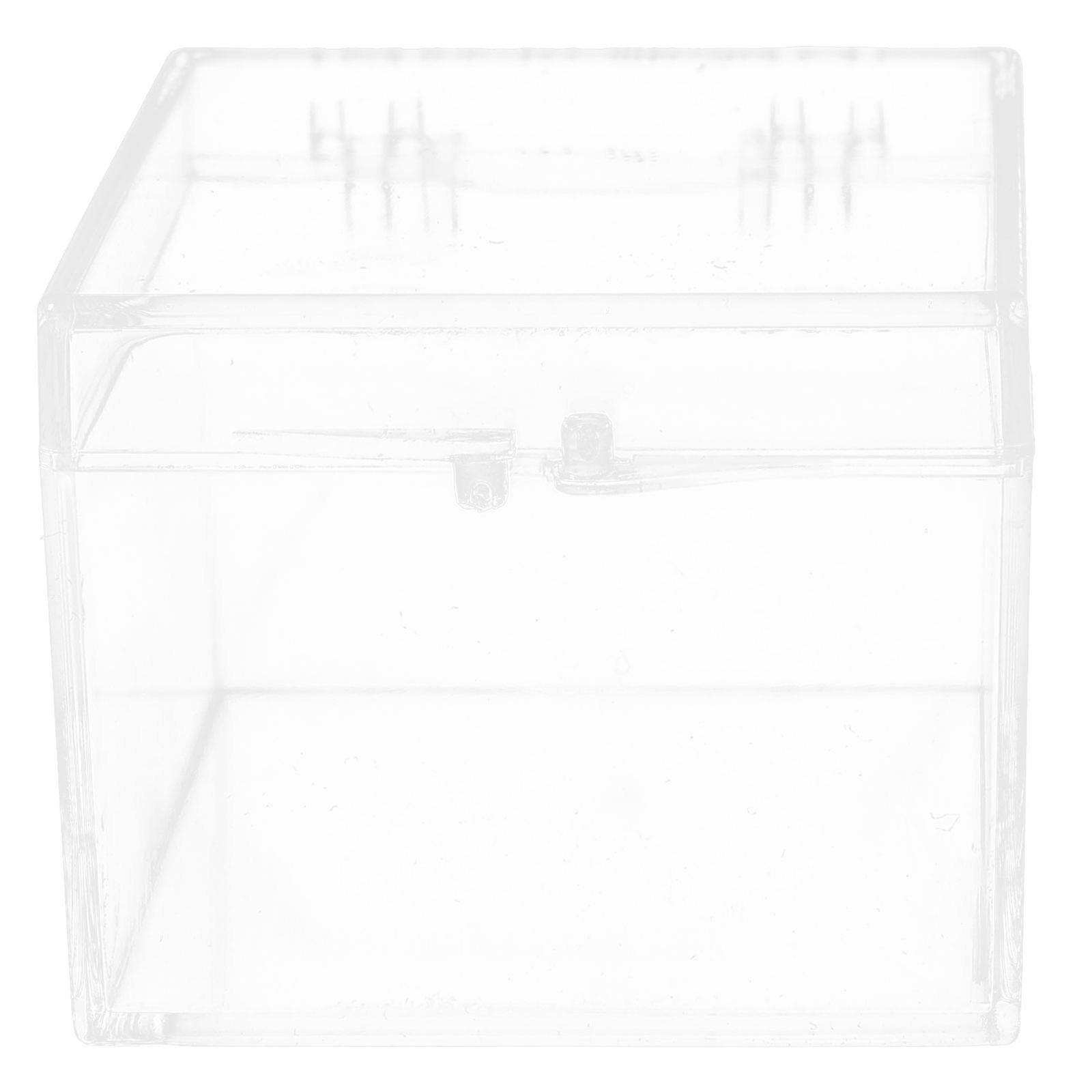 Mini Specimen Display Box 4Pcs Storage Solution For Store And Home Use Transparent Rectangular Keeper