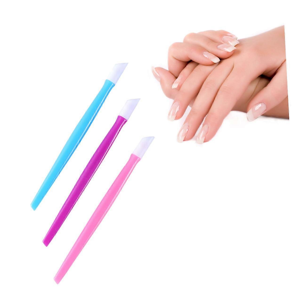 30pcs Plastic Cuticle Pusher Set for Efficient Dead Skin Removal, Washable Manicure Tools Purple