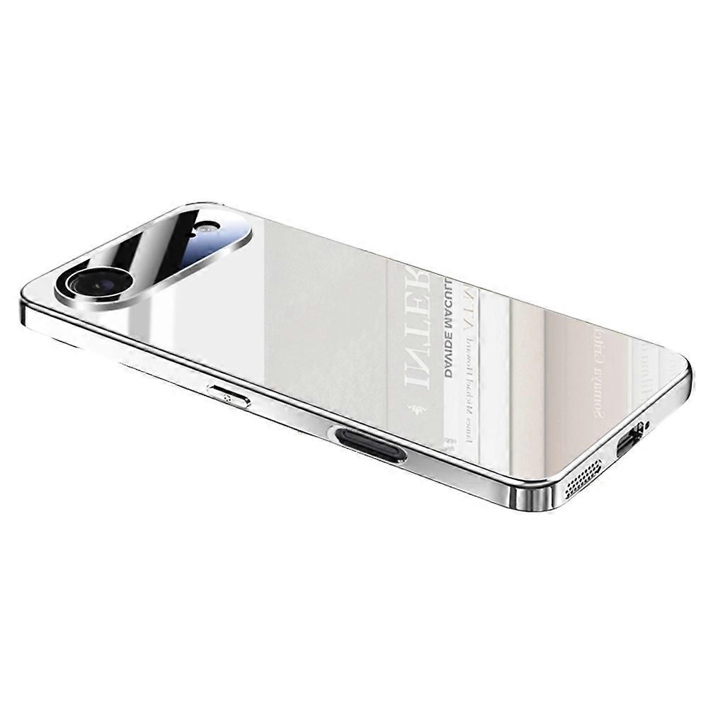 For iPhone Air Case Electroplating PC Phone Back Cover with Camera Lens Protector
